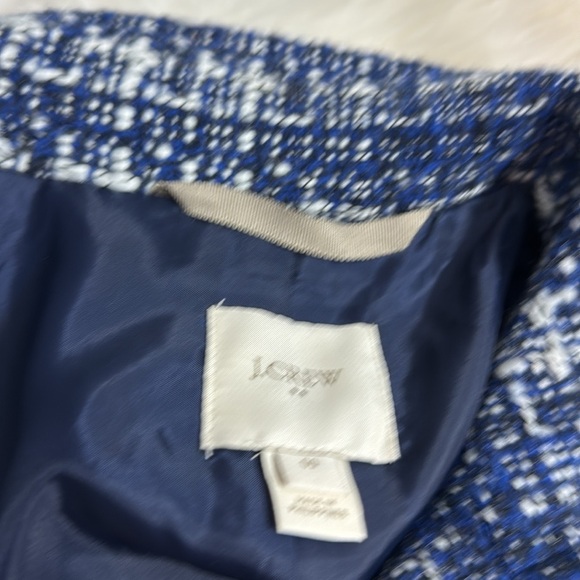 J. Crew Wool-Blend Tweed City Coat in Blue/Black - Picture 6 of 7